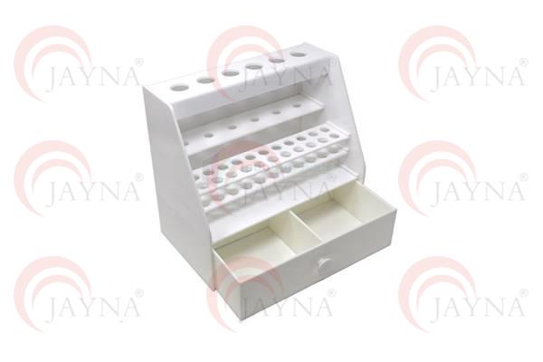 Micropipette Stand wih Drawer, with test Tube rack